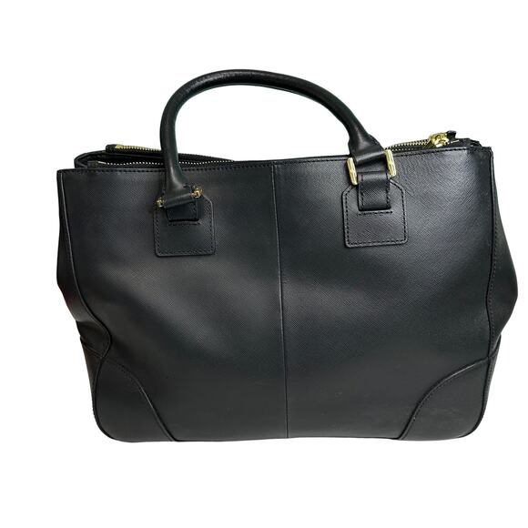 Tory Burch Robinson Double Zip Tote Bag in Black Leather - Picture 2 of 16